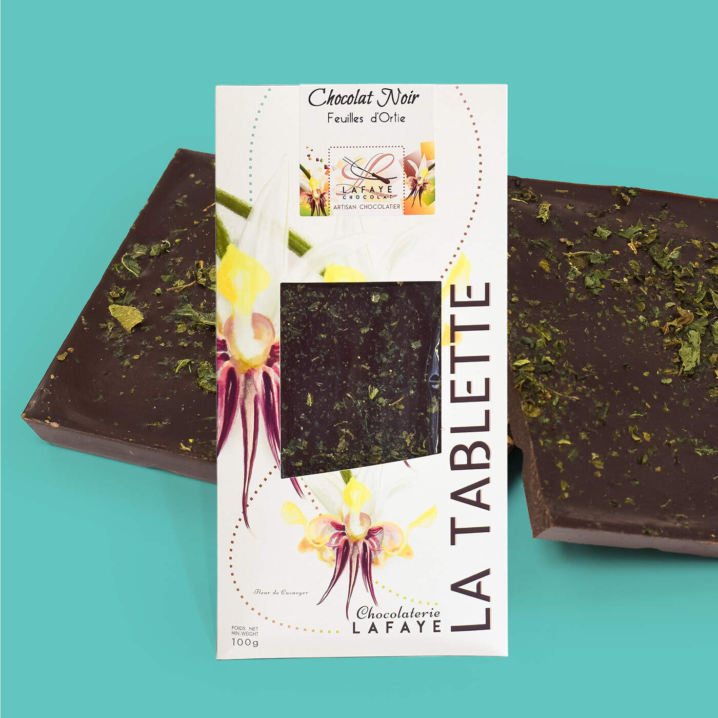 Tablette chocolat noir ortie