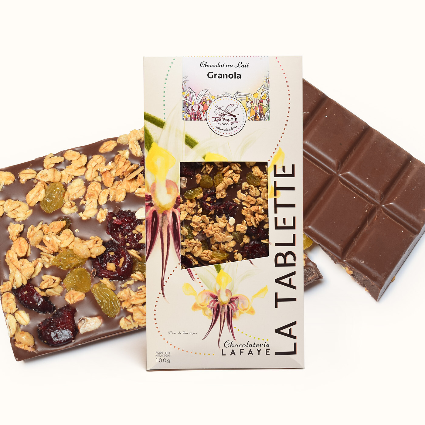 Tablette chocolat au lait et Granola