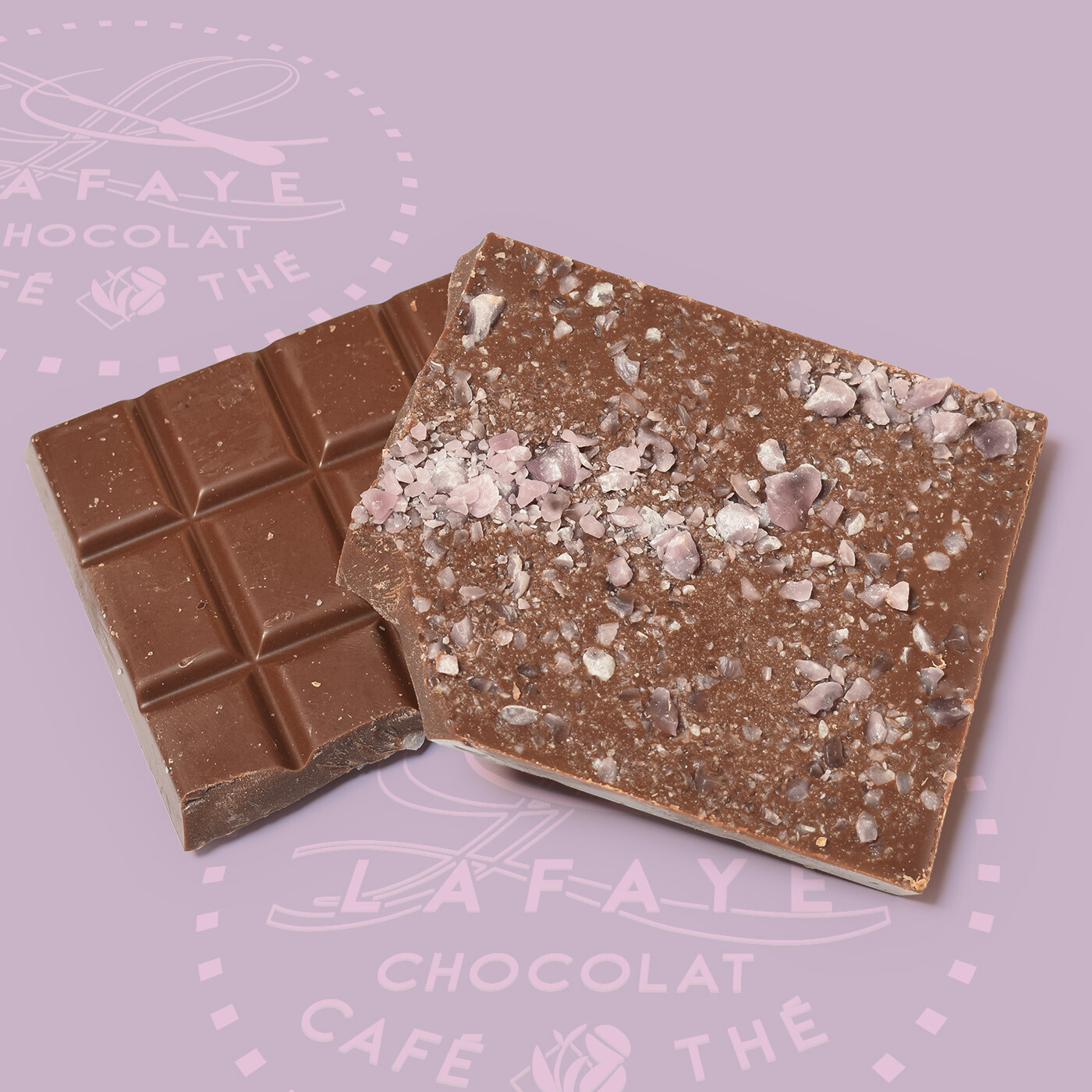 Tablette chocolat au lait saveur violette – Image 2