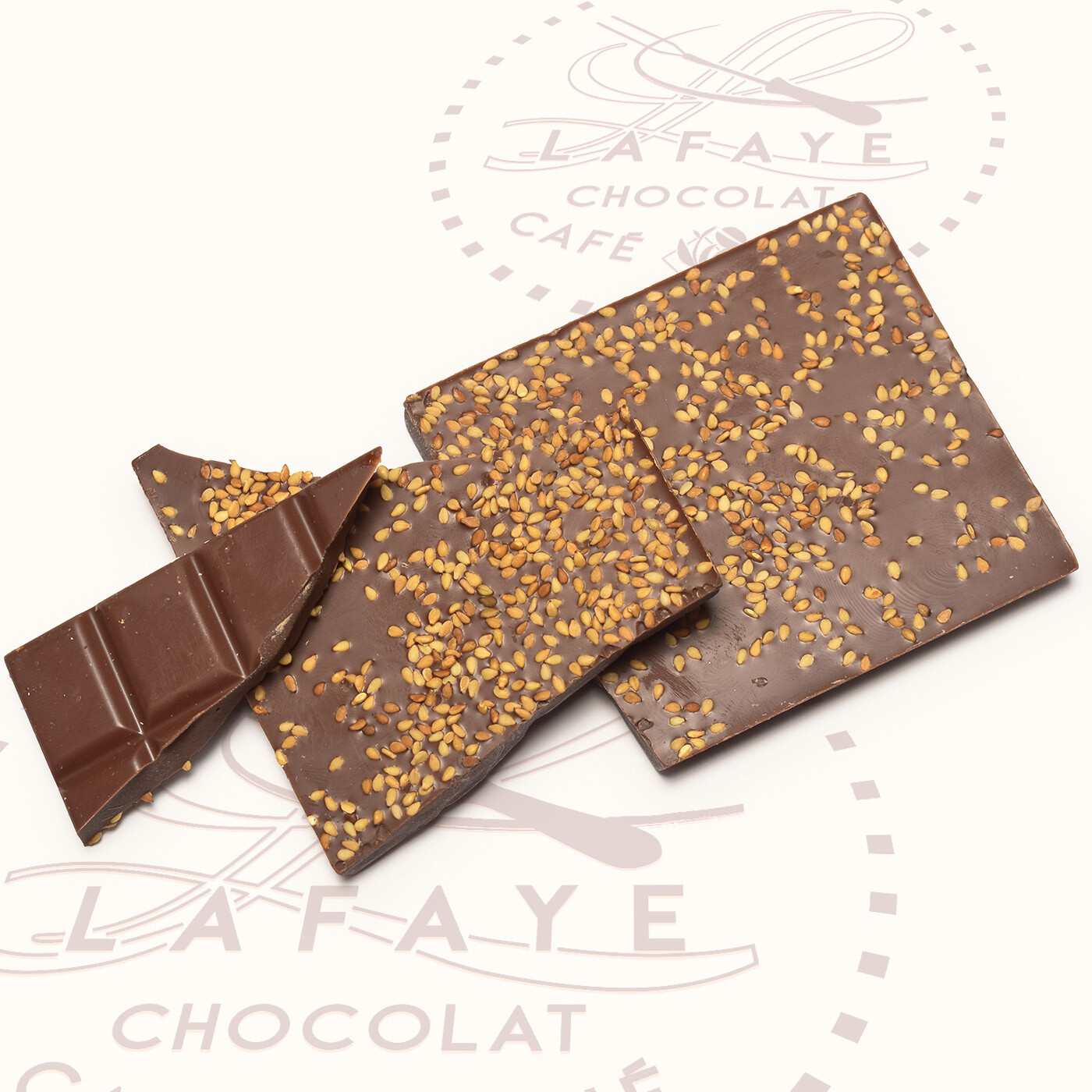 Tablette chocolat au lait et Sésame – Image 2