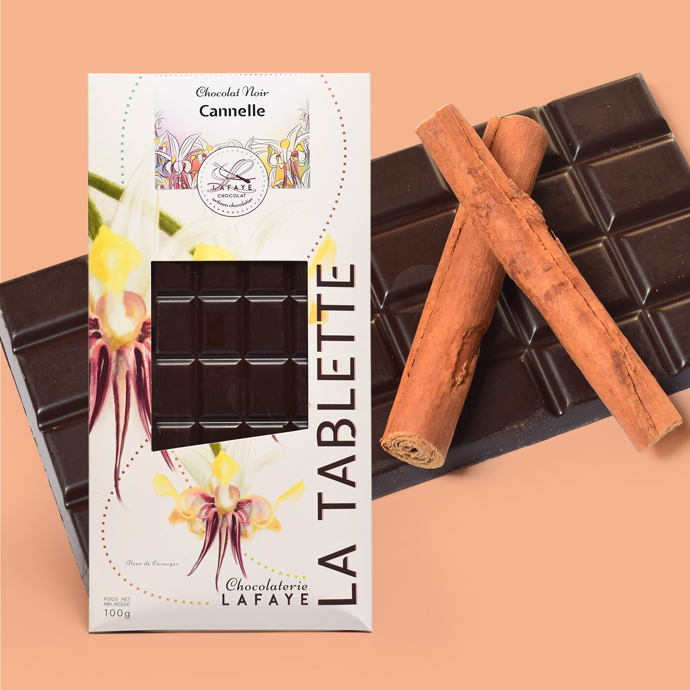 Tablette chocolat noir et Cannelle