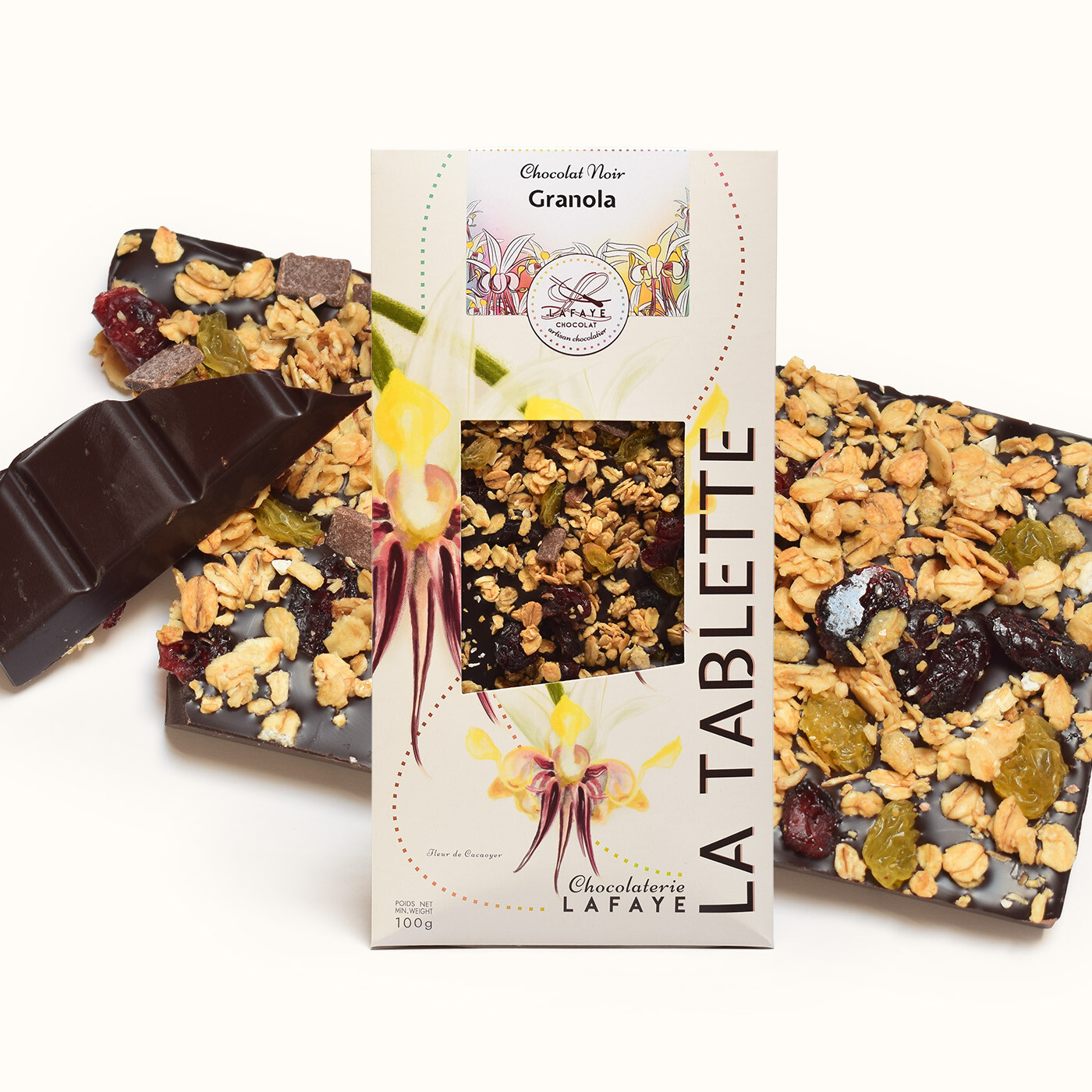 Tablette chocolat noir et Granola