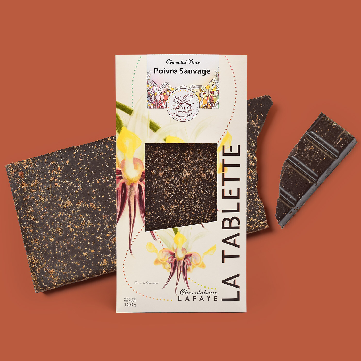 Tablette chocolat noir et Poivre sauvage