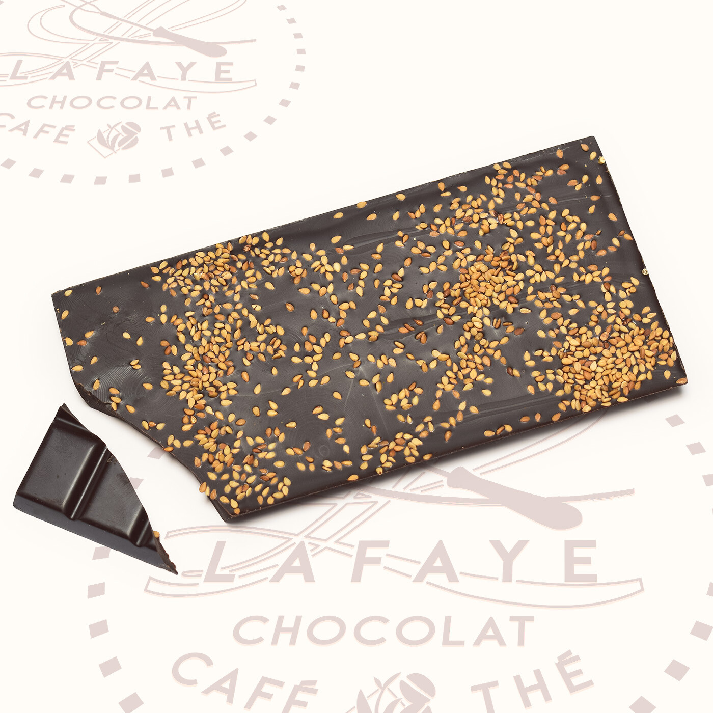 Tablette chocolat noir et Sésame – Image 2