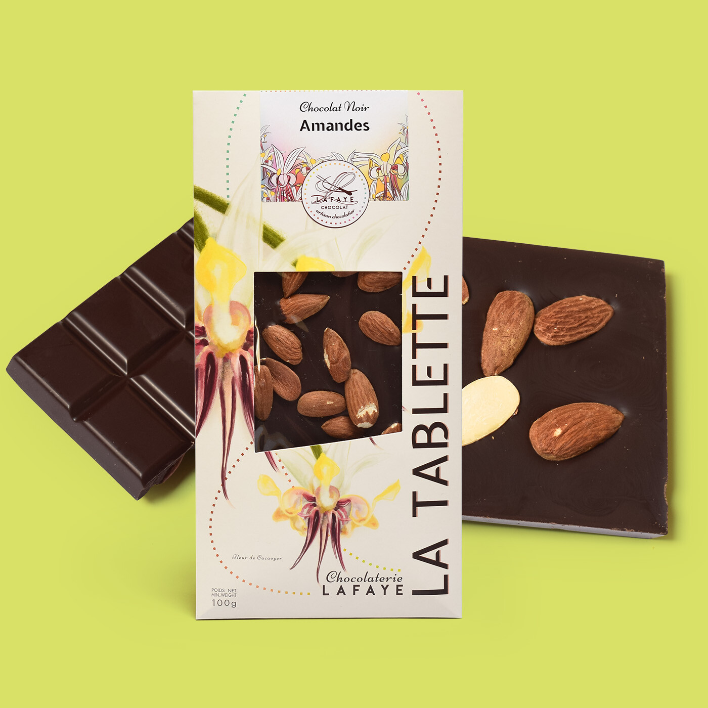 Tablette chocolat noir et amandes