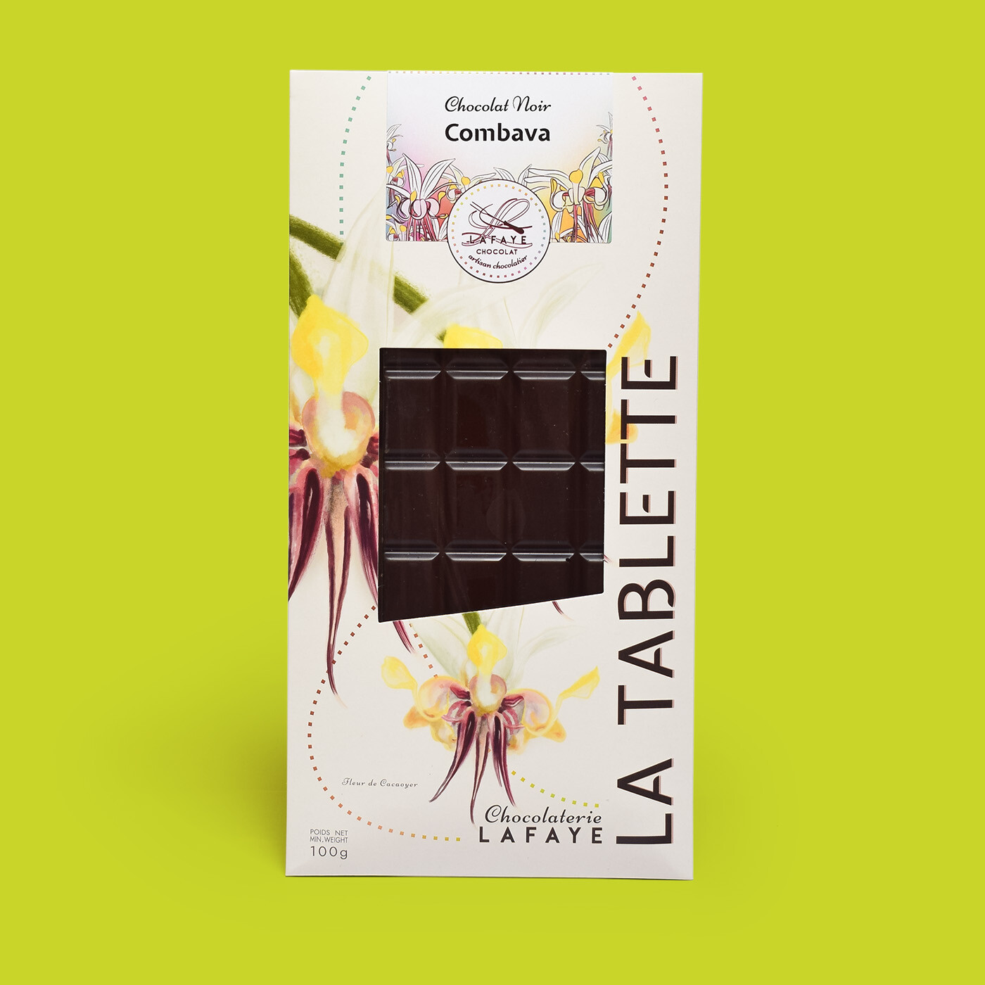 Tablette chocolat noir et Combava
